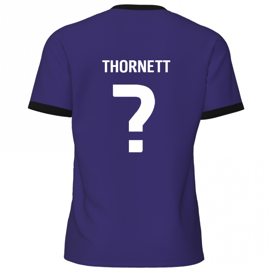 Kids Football Alfie Thornett #0 Purple Away Jersey 2024/25 T-Shirt