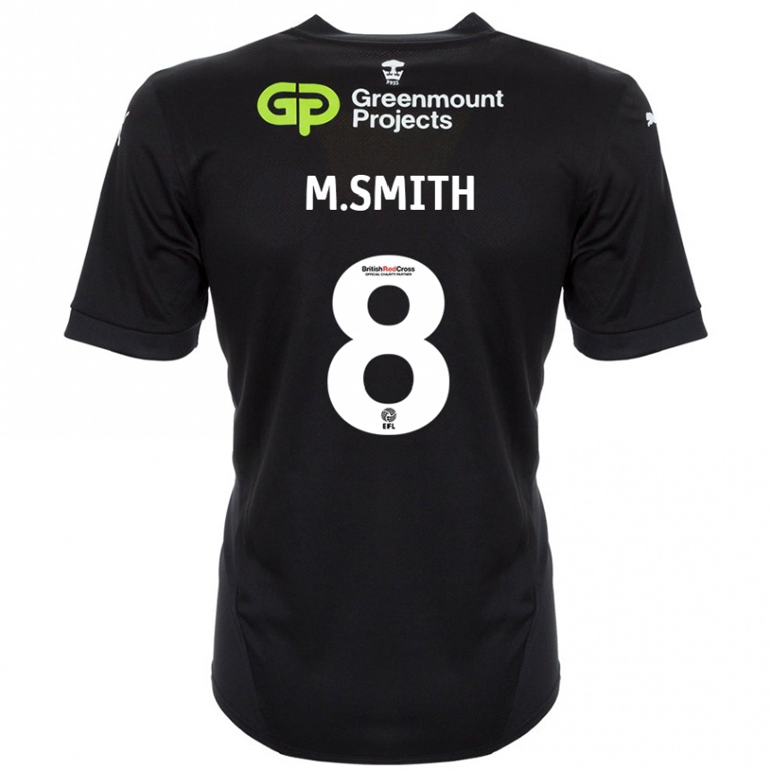 Kids Football Matt Smith #8 Black Away Jersey 2024/25 T-Shirt