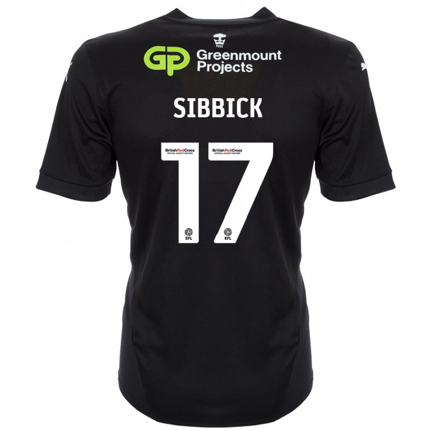 Kids Football Toby Sibbick #17 Black Away Jersey 2024/25 T-Shirt