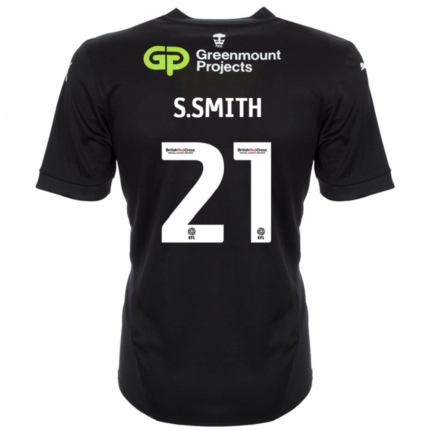 Kids Football Scott Smith #21 Black Away Jersey 2024/25 T-Shirt