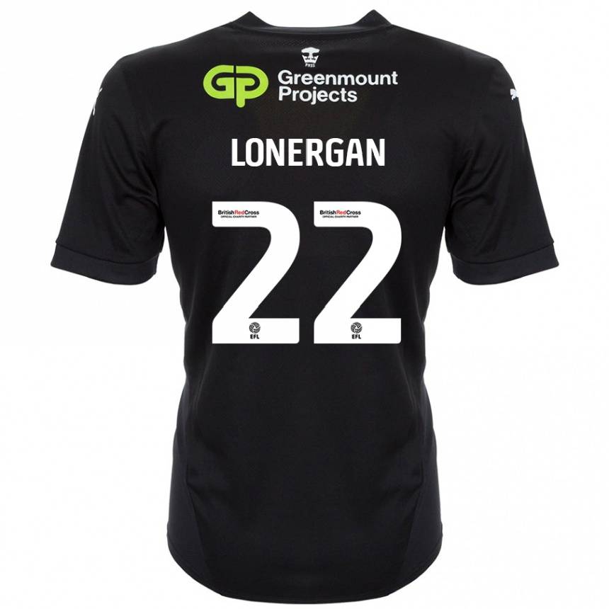 Kids Football Andy Lonergan #22 Black Away Jersey 2024/25 T-Shirt