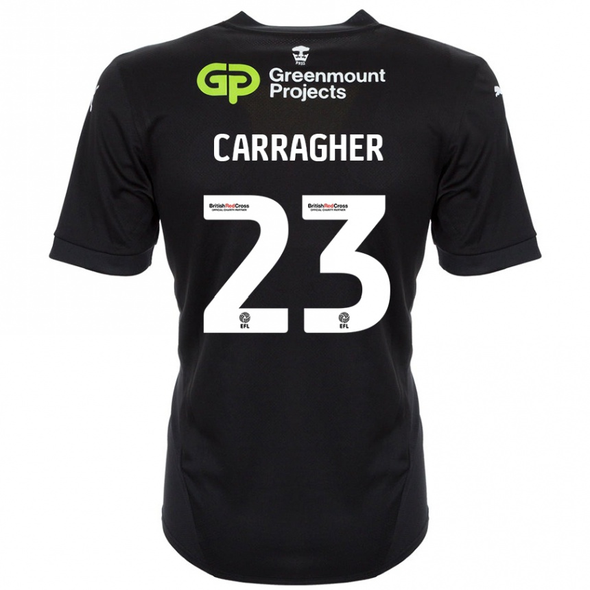 Kids Football James Carragher #23 Black Away Jersey 2024/25 T-Shirt