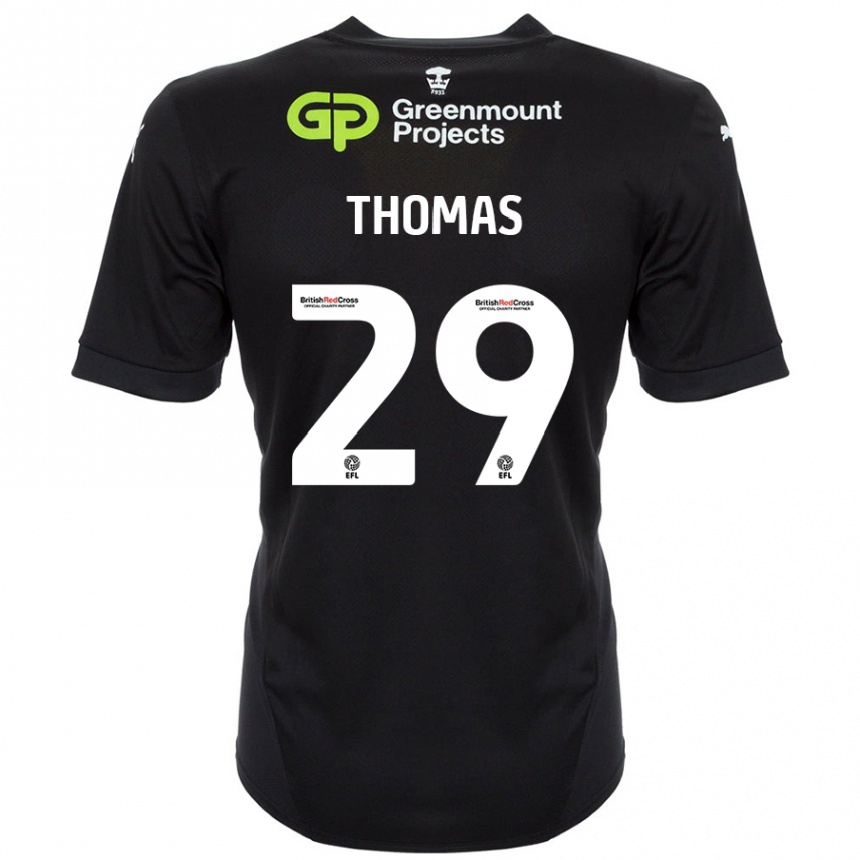 Kids Football Silko Thomas #29 Black Away Jersey 2024/25 T-Shirt