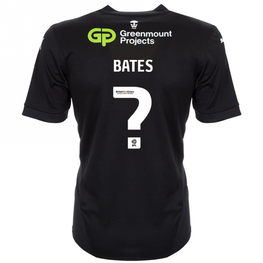 Kids Football Jack Bates #0 Black Away Jersey 2024/25 T-Shirt