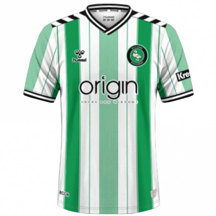 Kids Football Matt Butcher #8 Green White Stripes Away Jersey 2024/25 T-Shirt