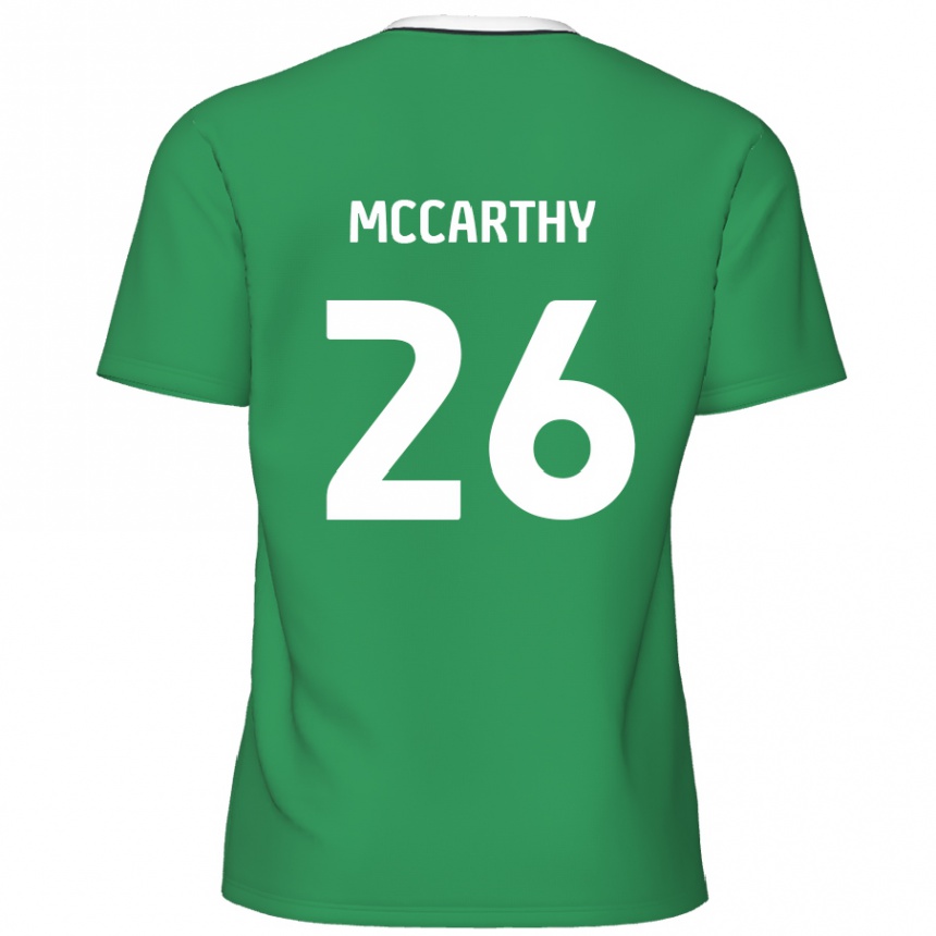 Kids Football Jason Mccarthy #26 Green White Stripes Away Jersey 2024/25 T-Shirt