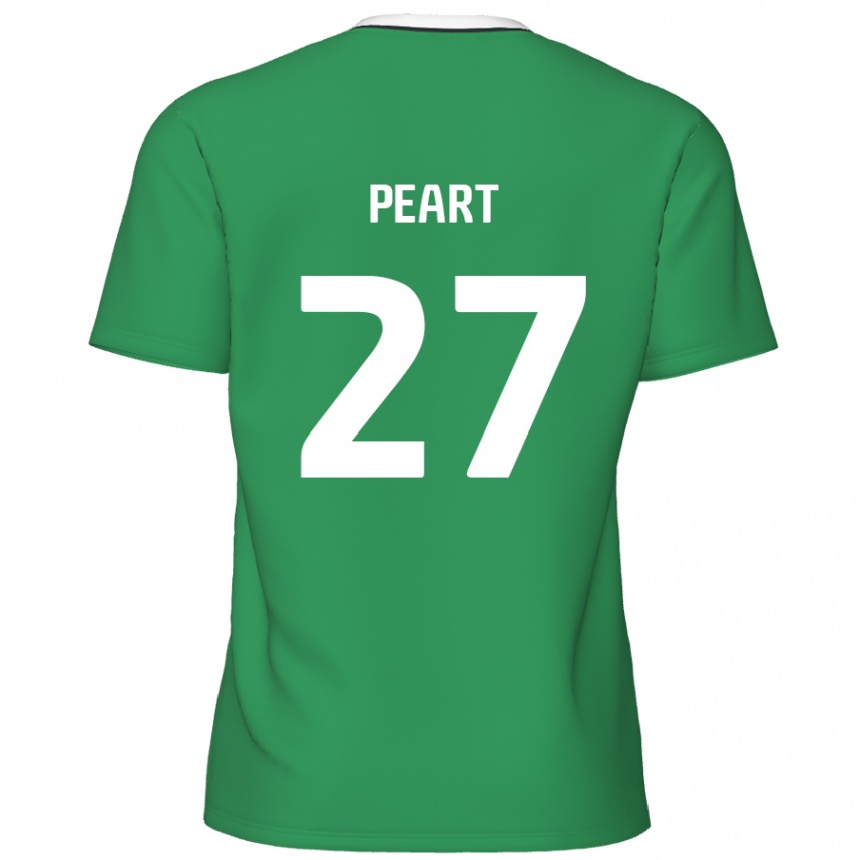 Kids Football Brody Peart #27 Green White Stripes Away Jersey 2024/25 T-Shirt