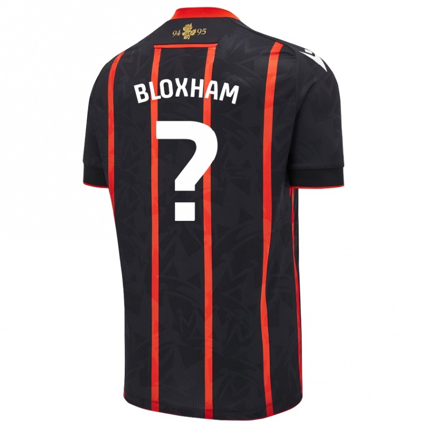 Kids Football Tom Bloxham #0 Black Red Away Jersey 2024/25 T-Shirt