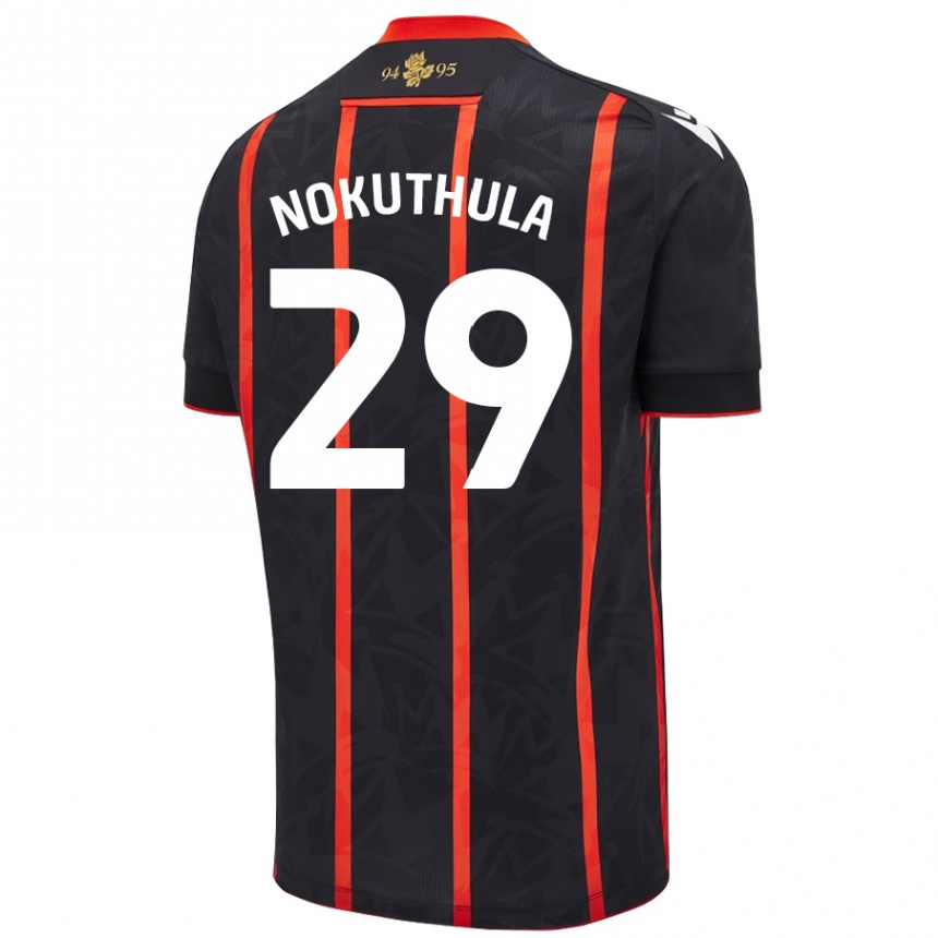 Kids Football Faith Nokuthula #29 Black Red Away Jersey 2024/25 T-Shirt