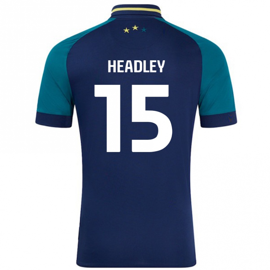 Kids Football Jaheim Headley #15 Navy Dark Green Away Jersey 2024/25 T-Shirt