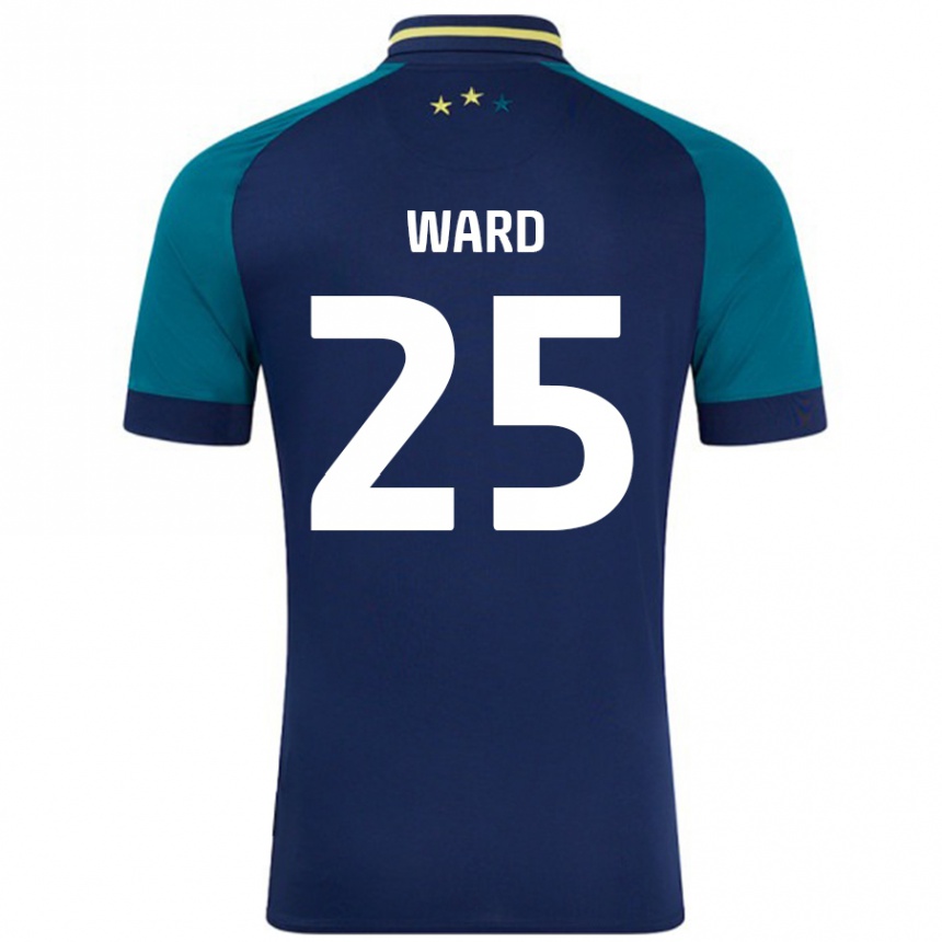 Kids Football Danny Ward #25 Navy Dark Green Away Jersey 2024/25 T-Shirt