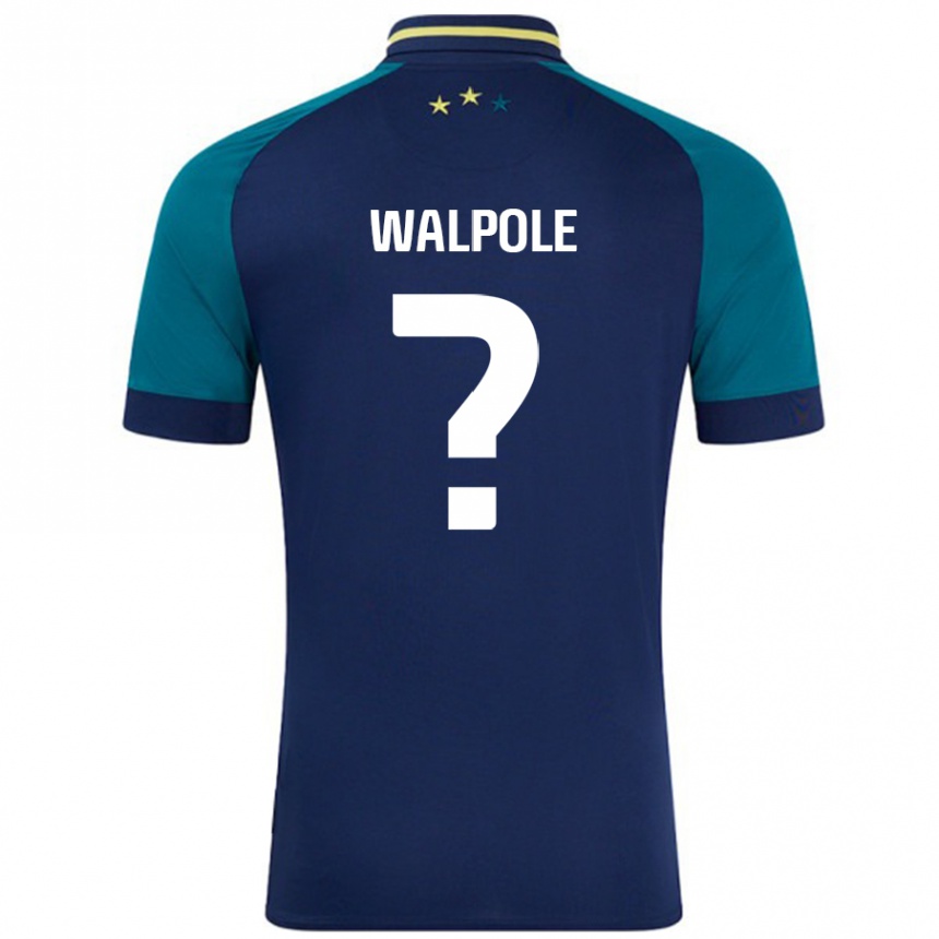 Kids Football Alex Walpole #0 Navy Dark Green Away Jersey 2024/25 T-Shirt