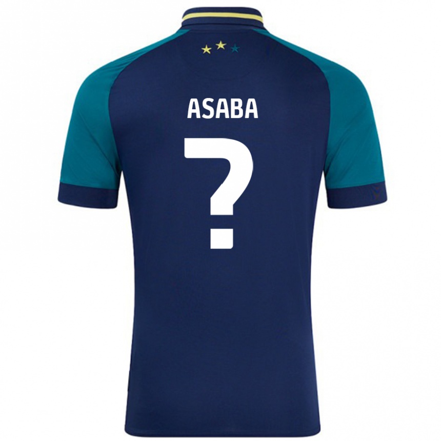 Kids Football Alexander Asaba #0 Navy Dark Green Away Jersey 2024/25 T-Shirt