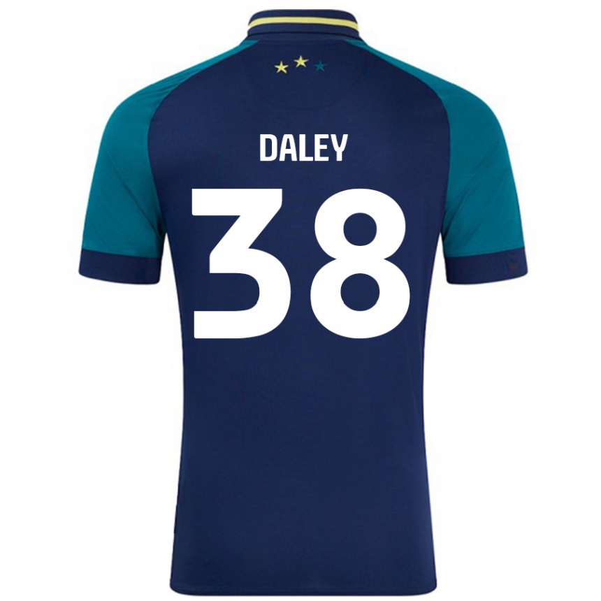 Kids Football Luke Daley #38 Navy Dark Green Away Jersey 2024/25 T-Shirt