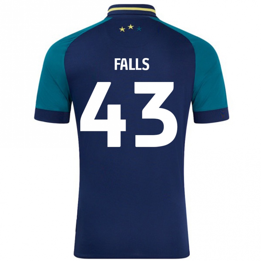 Kids Football Conor Falls #43 Navy Dark Green Away Jersey 2024/25 T-Shirt