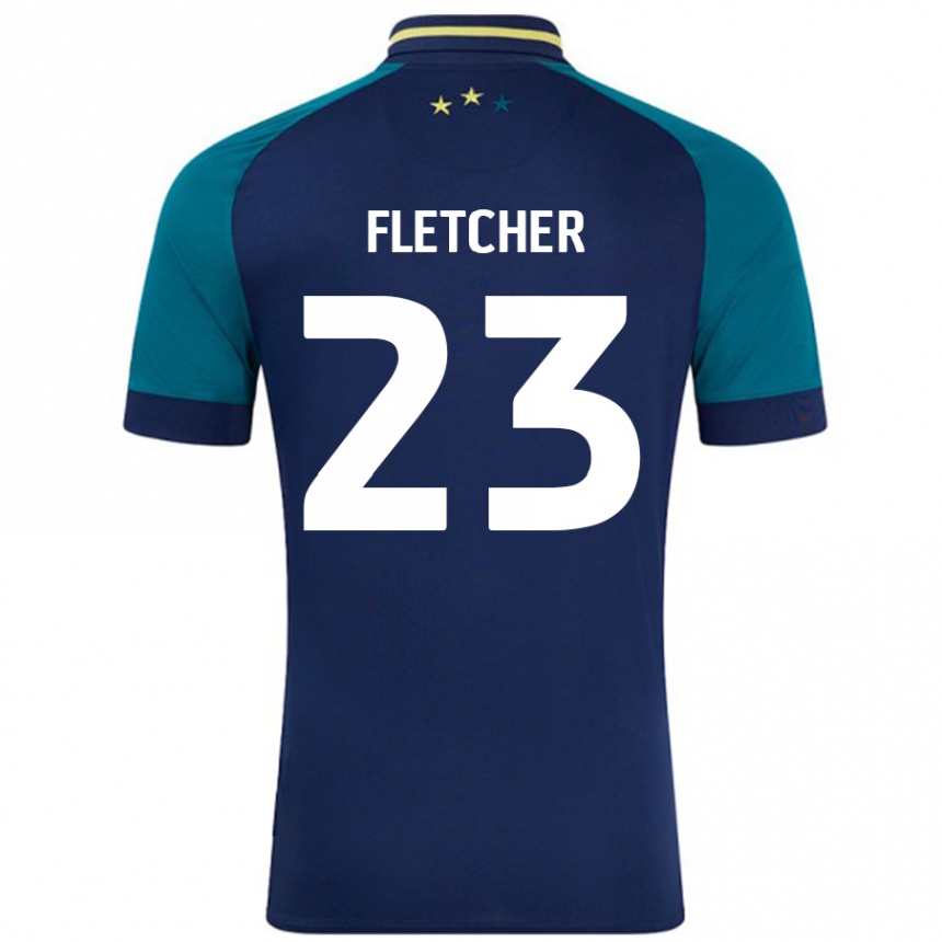 Kids Football Serena Fletcher #23 Navy Dark Green Away Jersey 2024/25 T-Shirt