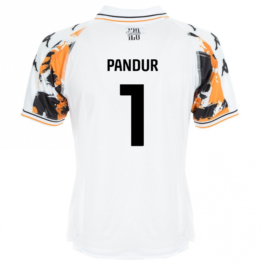 Kids Football Ivor Pandur #1 White Away Jersey 2024/25 T-Shirt