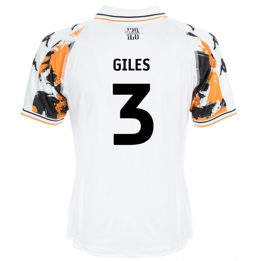 Kids Football Ryan Giles #3 White Away Jersey 2024/25 T-Shirt