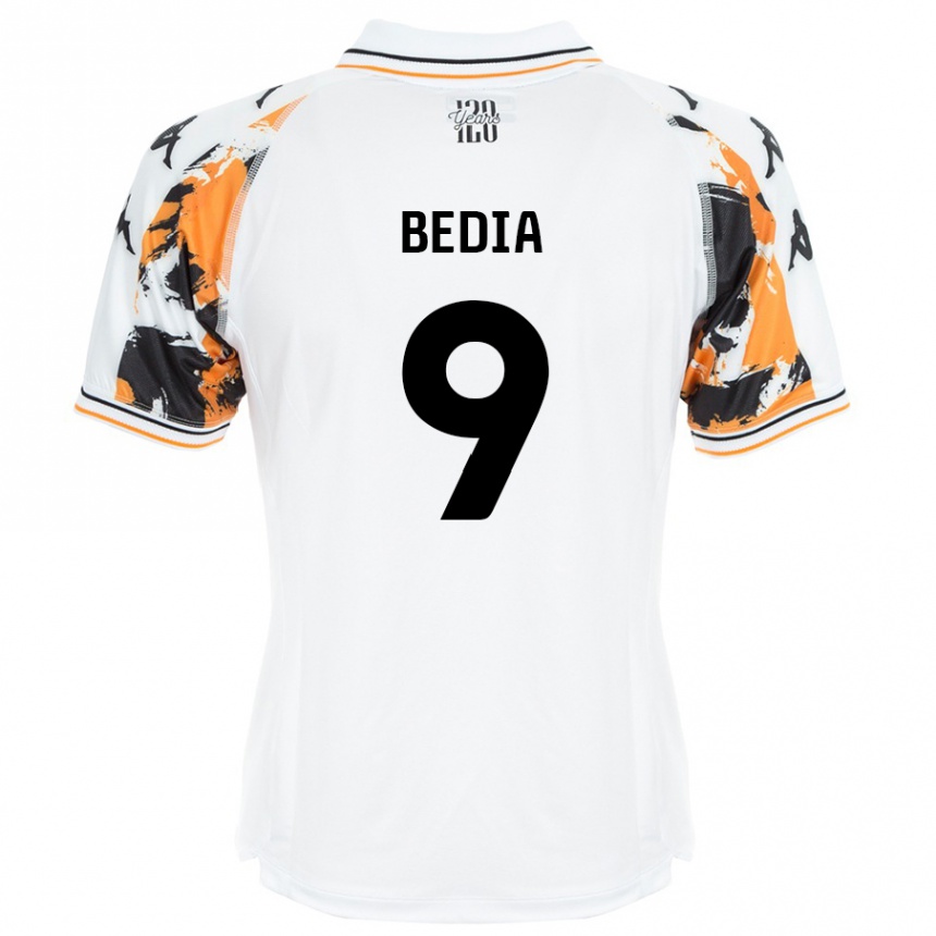 Kids Football Chris Bedia #9 White Away Jersey 2024/25 T-Shirt