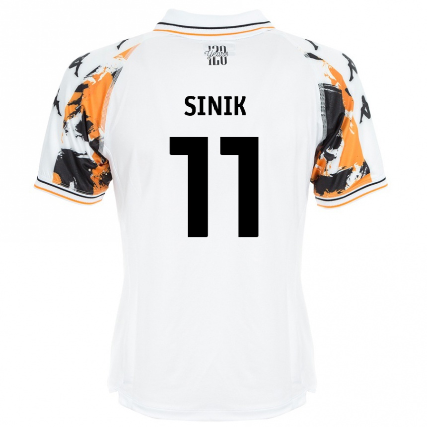 Kids Football Doğukan Sinik #11 White Away Jersey 2024/25 T-Shirt