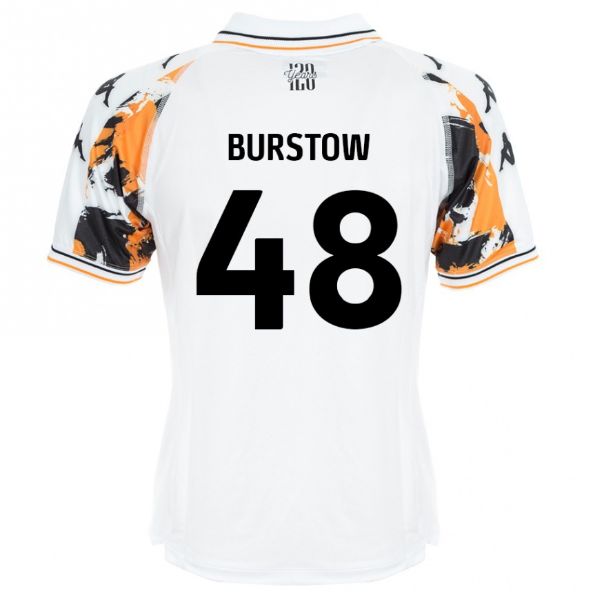 Kids Football Mason Burstow #48 White Away Jersey 2024/25 T-Shirt