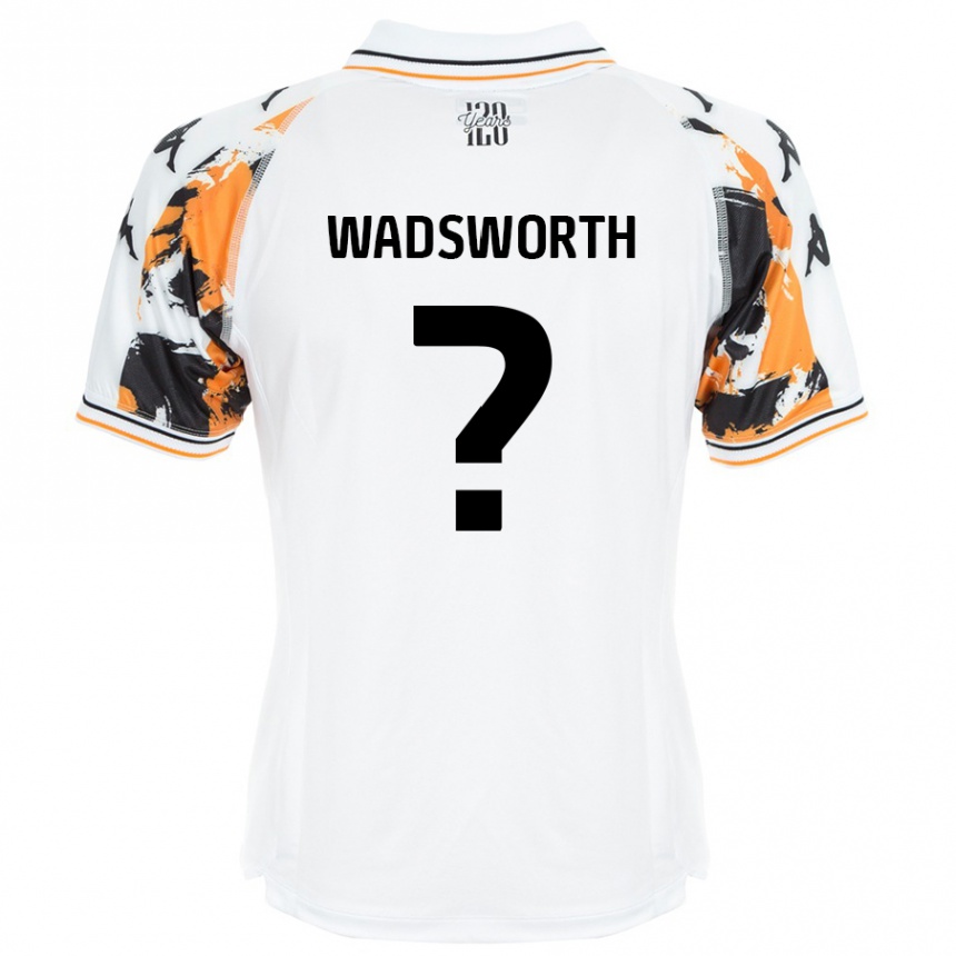 Kids Football Noah Wadsworth #0 White Away Jersey 2024/25 T-Shirt