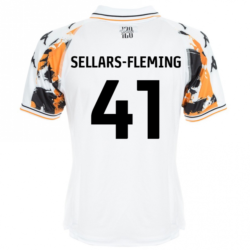 Kids Football Tyrell Sellars-Fleming #41 White Away Jersey 2024/25 T-Shirt