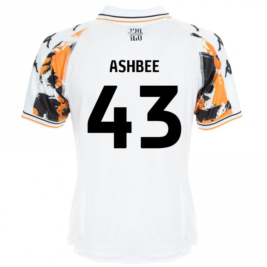 Kids Football Stanley Ashbee #43 White Away Jersey 2024/25 T-Shirt