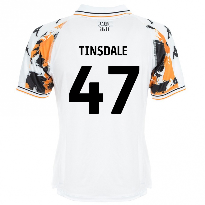 Kids Football Nathan Tinsdale #47 White Away Jersey 2024/25 T-Shirt