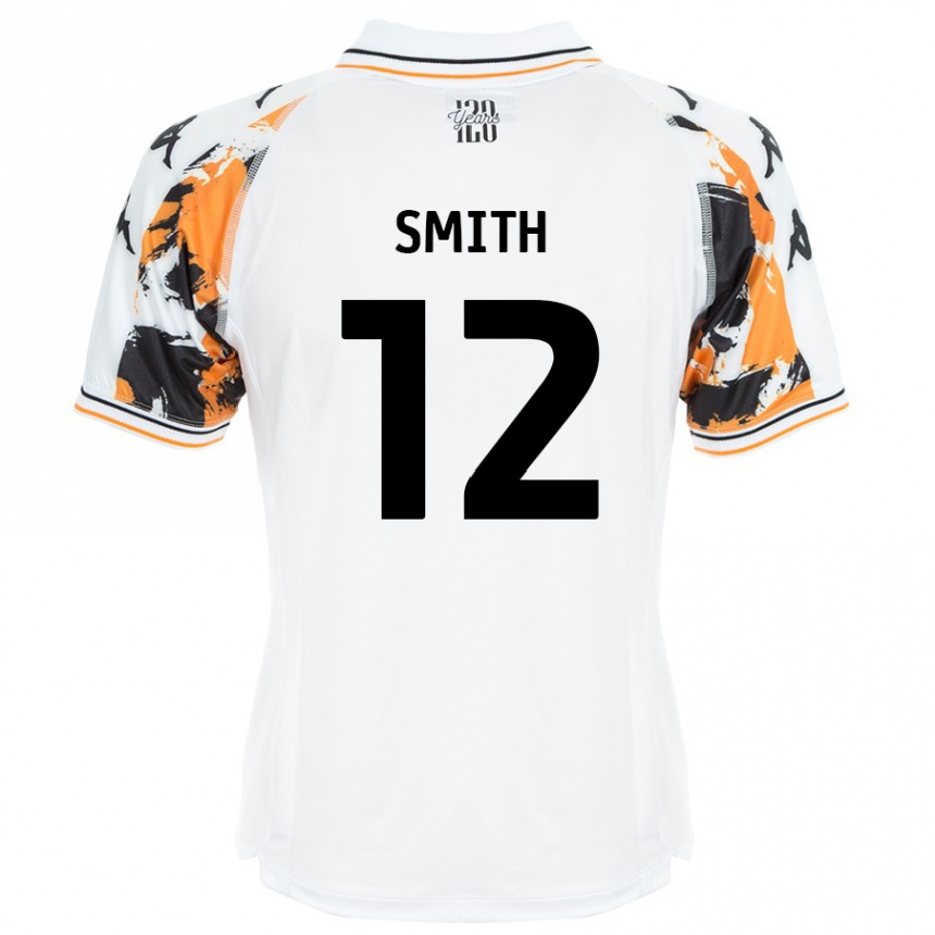 Kids Football Emily Smith #12 White Away Jersey 2024/25 T-Shirt