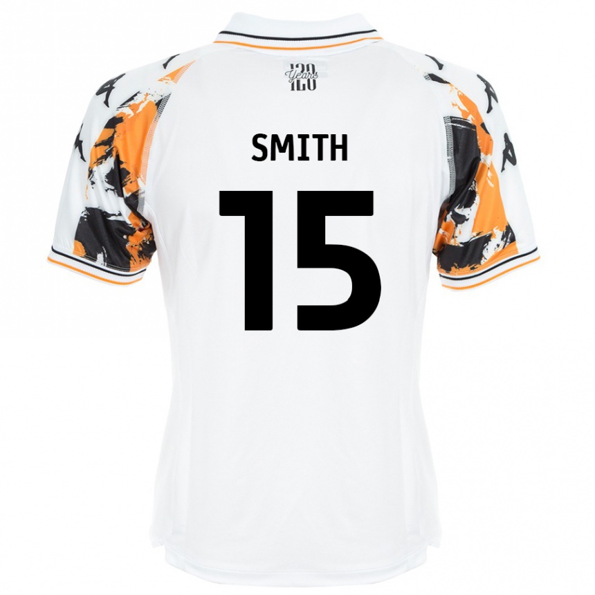 Kids Football Suey Smith #15 White Away Jersey 2024/25 T-Shirt