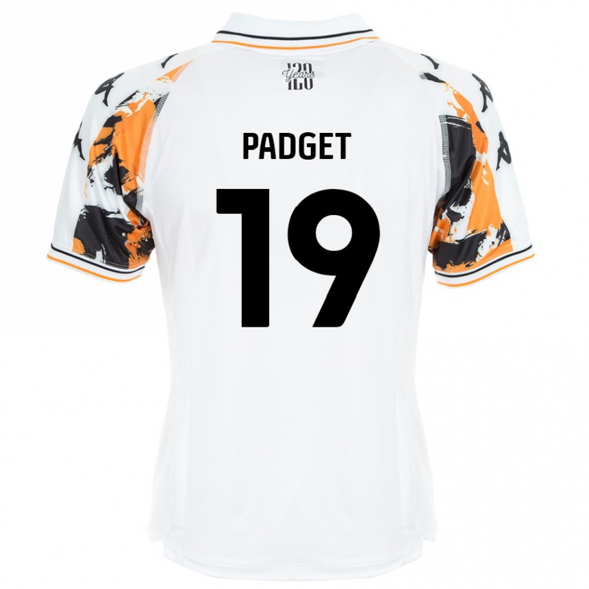 Kids Football Bethany Padget #19 White Away Jersey 2024/25 T-Shirt