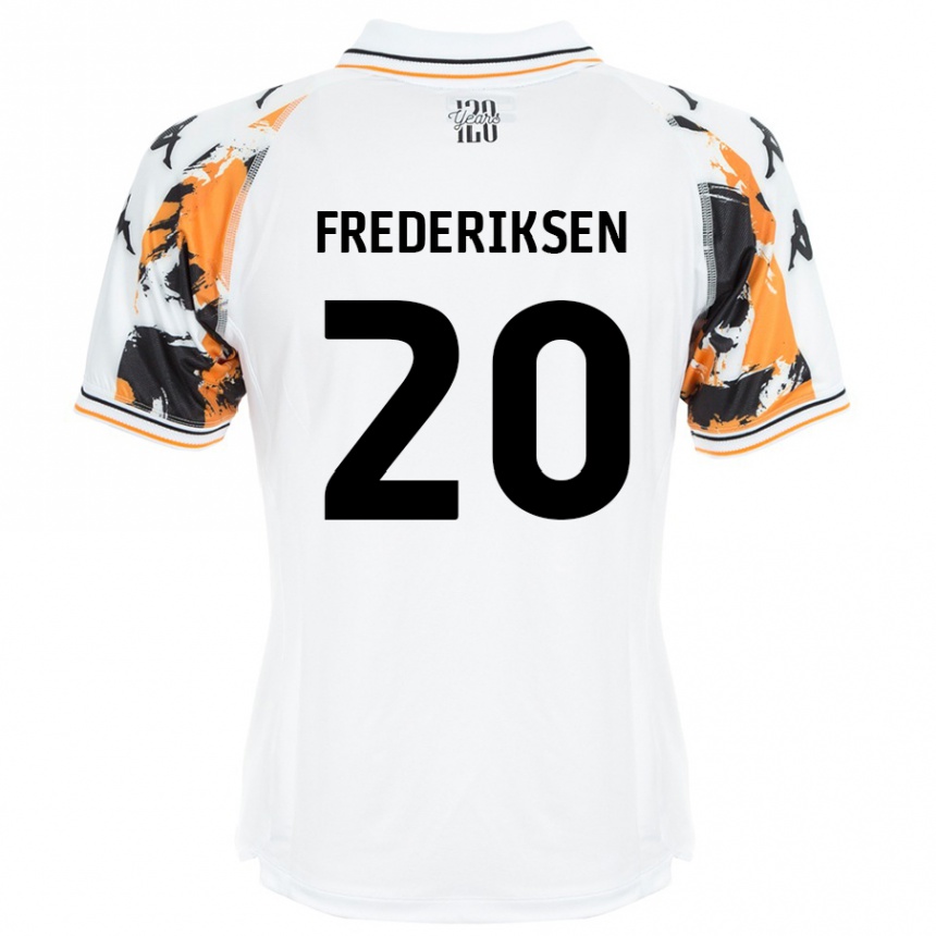 Kids Football Abbey Frederiksen #20 White Away Jersey 2024/25 T-Shirt