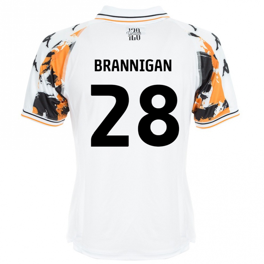 Kids Football Aoife Brannigan #28 White Away Jersey 2024/25 T-Shirt