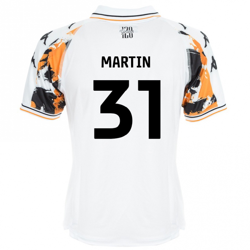 Kids Football Faith Martin #31 White Away Jersey 2024/25 T-Shirt