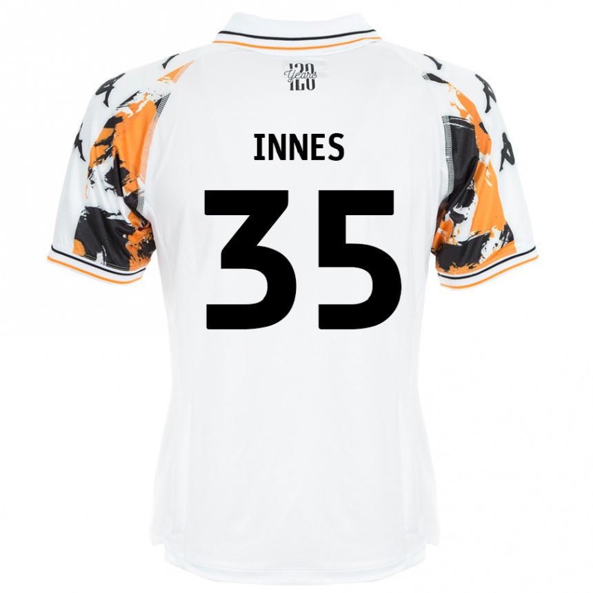 Kids Football Emma Innes #35 White Away Jersey 2024/25 T-Shirt