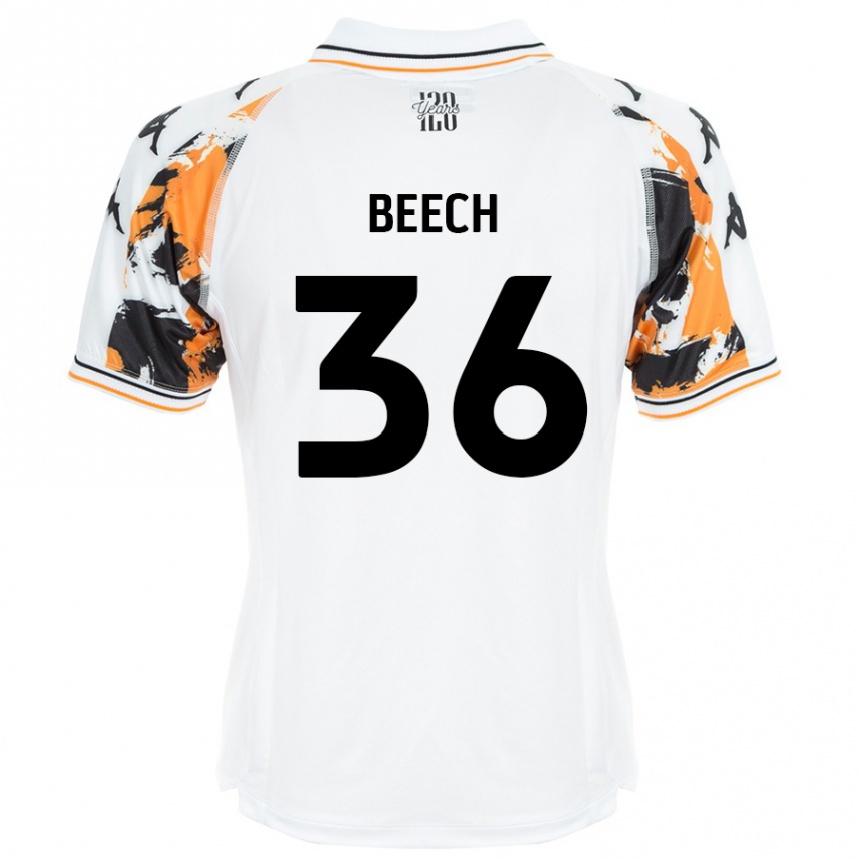 Kids Football Amy Beech #36 White Away Jersey 2024/25 T-Shirt