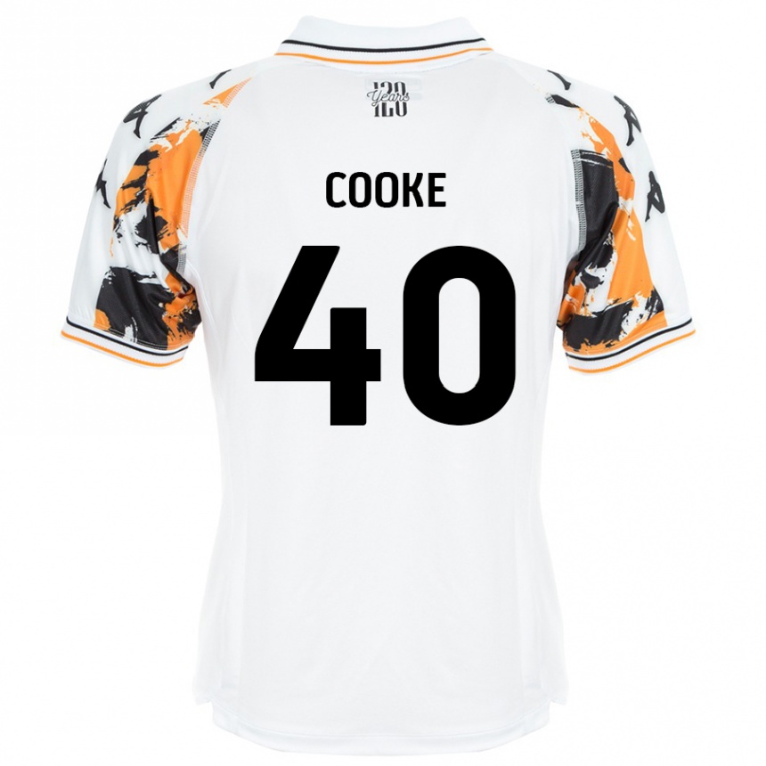 Kids Football Megan Cooke #40 White Away Jersey 2024/25 T-Shirt