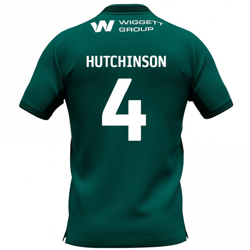 Kids Football Shaun Hutchinson #4 Green Away Jersey 2024/25 T-Shirt