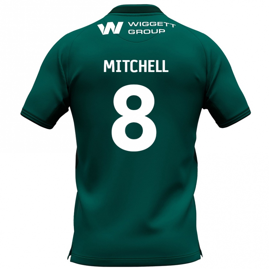 Kids Football Billy Mitchell #8 Green Away Jersey 2024/25 T-Shirt