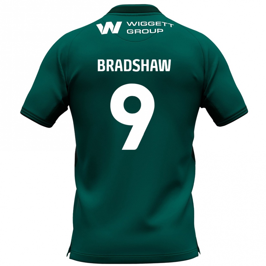 Kids Football Tom Bradshaw #9 Green Away Jersey 2024/25 T-Shirt