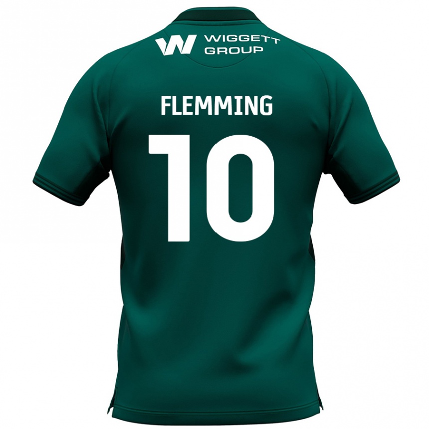 Kids Football Zian Flemming #10 Green Away Jersey 2024/25 T-Shirt