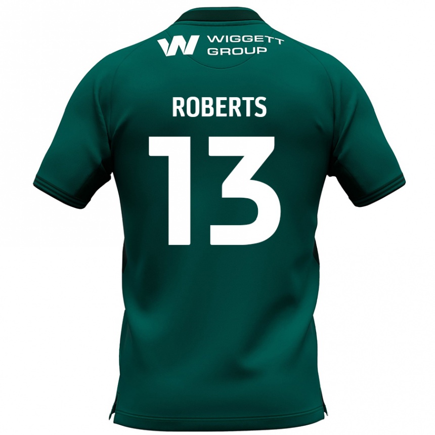 Kids Football Liam Roberts #13 Green Away Jersey 2024/25 T-Shirt