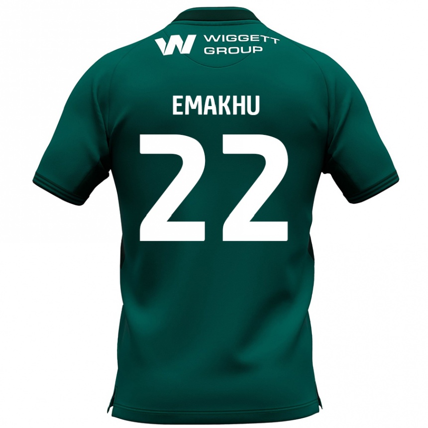 Kids Football Aidomo Emakhu #22 Green Away Jersey 2024/25 T-Shirt