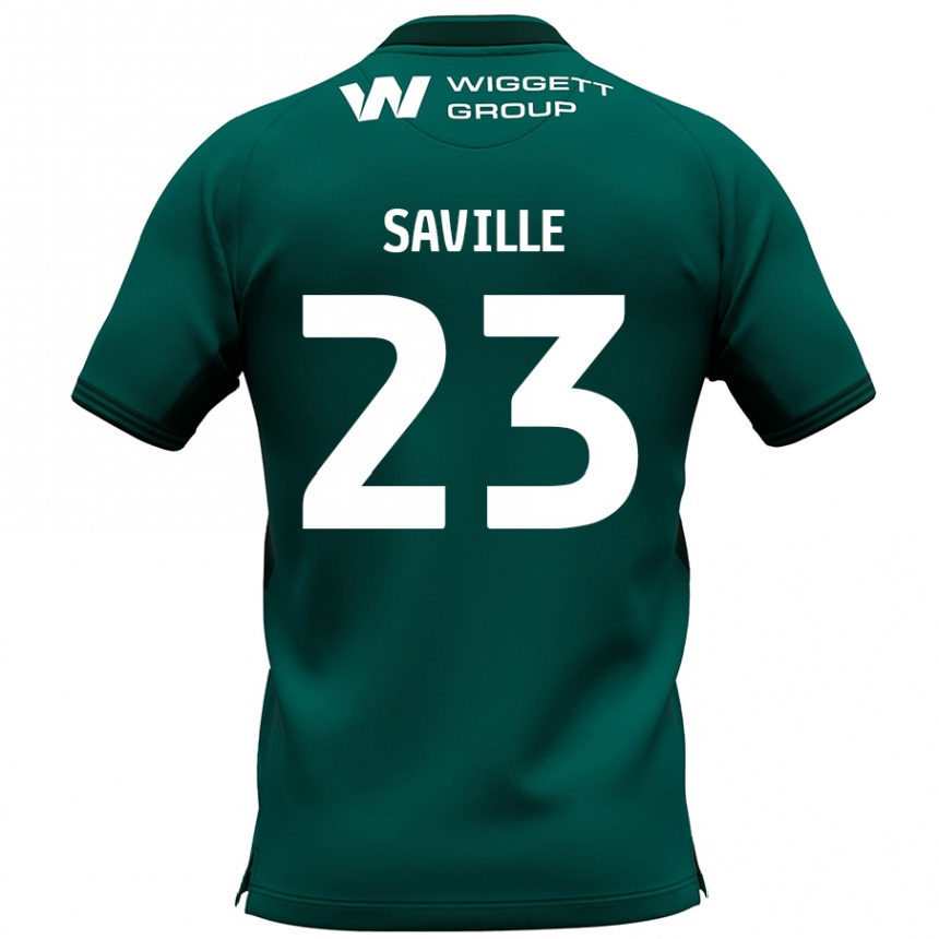 Kids Football George Saville #23 Green Away Jersey 2024/25 T-Shirt