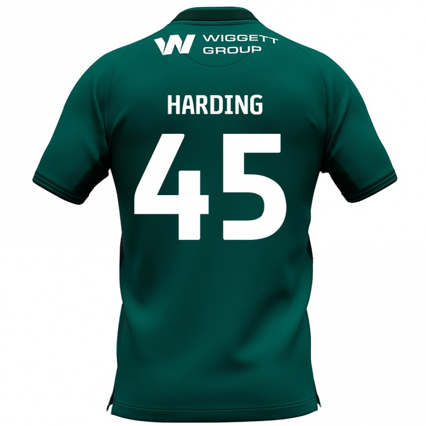 Kids Football Wes Harding #45 Green Away Jersey 2024/25 T-Shirt