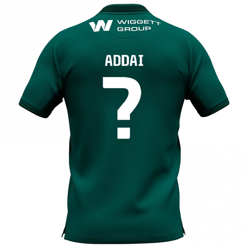 Kids Football Dillon Addai #0 Green Away Jersey 2024/25 T-Shirt