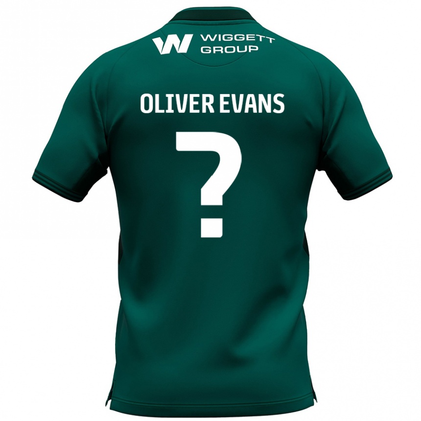 Kids Football Oliver Evans #0 Green Away Jersey 2024/25 T-Shirt