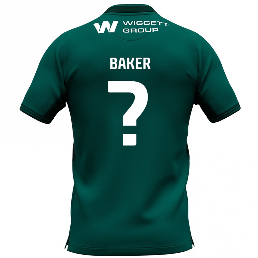 Kids Football Frankie Baker #0 Green Away Jersey 2024/25 T-Shirt