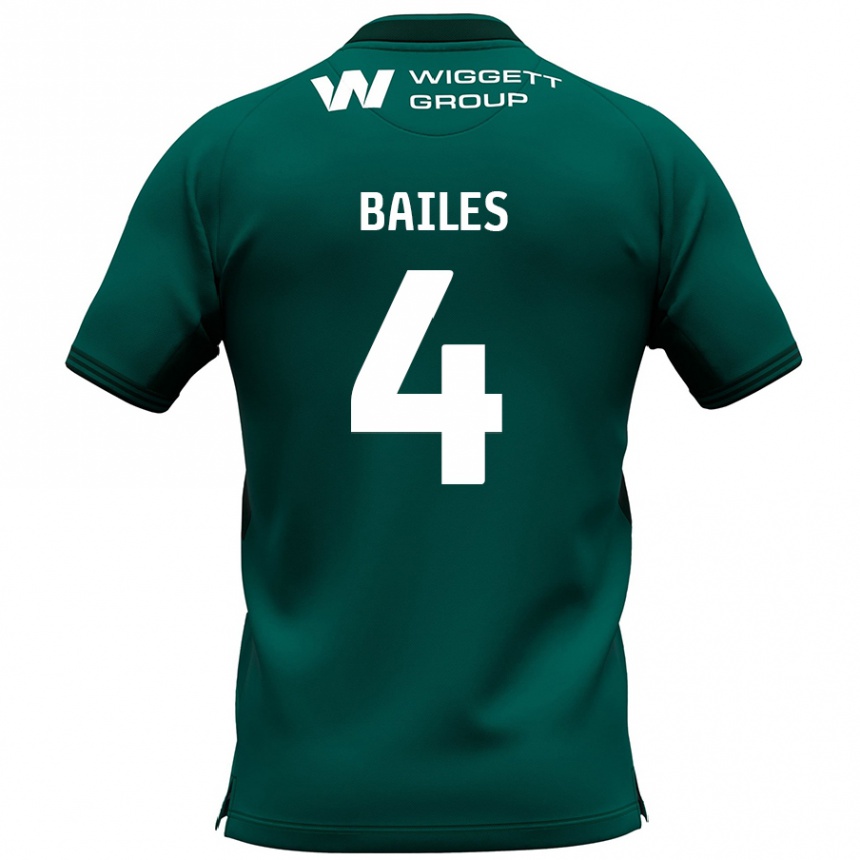 Kids Football Freya Bailes #4 Green Away Jersey 2024/25 T-Shirt